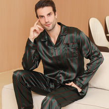  Modern Style Silk Nightgown Home Male Satin Soft Cozy Sleeping
