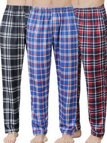  Moolmeyno 3PCS Mens Pajamas Pants Silk Satin Long Pants Loungewear Pijamas Para Hombres M-2XL